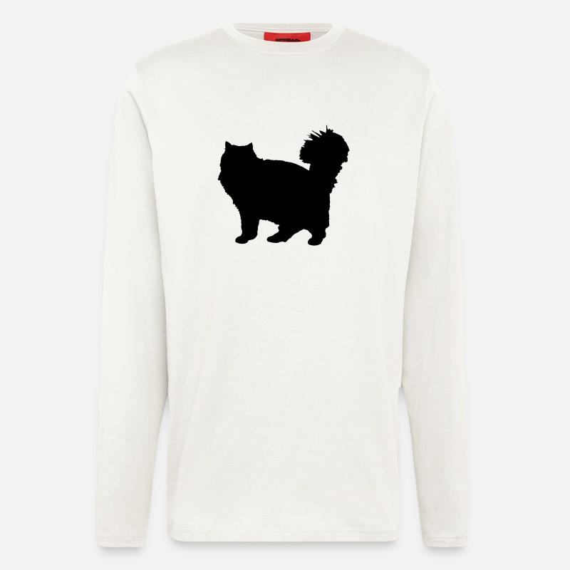 Vector Cat Silhouette - Longsleeve - made by SPREAD  - OFF WHITE
