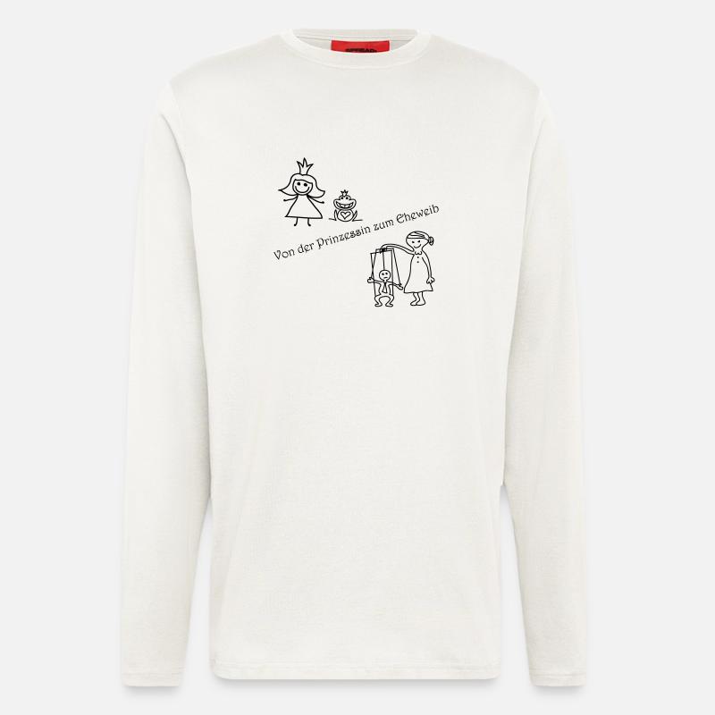 De princesse à épouse - Manches longues bio décontracté fabriqué en UE - OFF WHITE