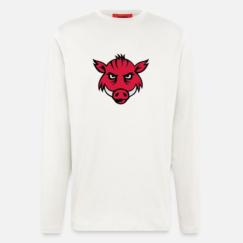 Wildschwein Gesicht 3c - Langarmshirt - made by SPREAD  - OFF WHITE