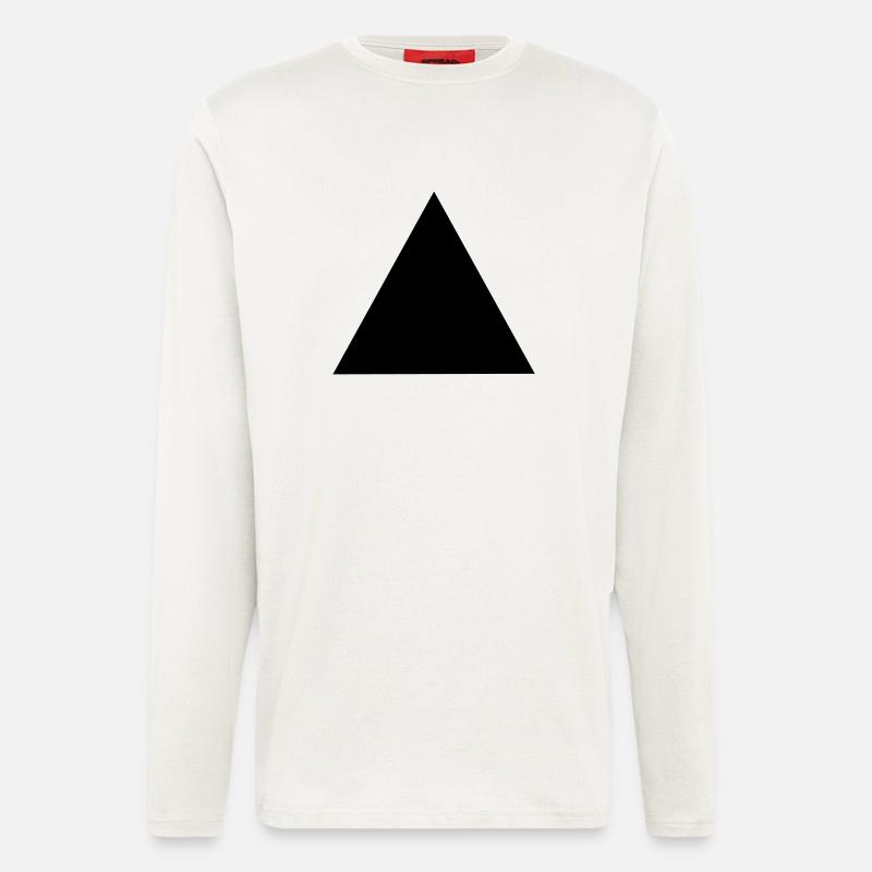 Triangle - Manches longues bio décontracté fabriqué en UE - OFF WHITE