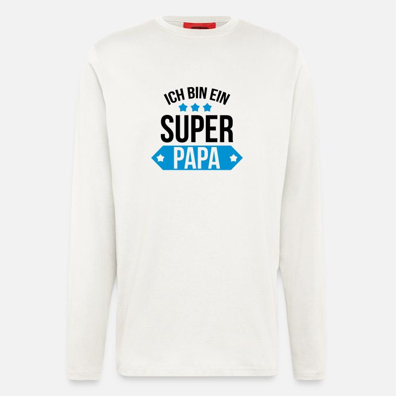Ich bin ein Super Papa ! - Longsleeve - made by SPREAD  - OFF WHITE