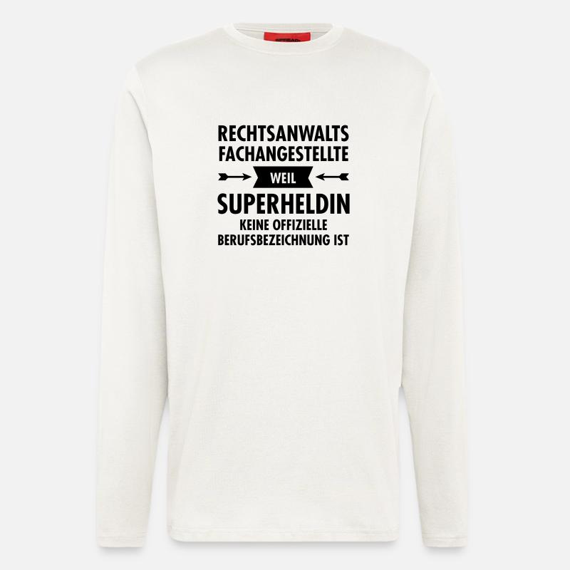 Rechtsanwaltsfachangestellte Superheldin - Longsleeve - made by SPREAD  - OFF WHITE