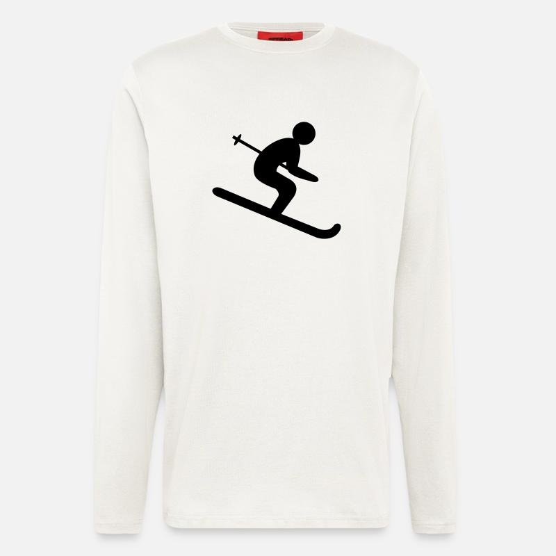 Ski Abfahrt - Langarmshirt - made by SPREAD  - OFF WHITE