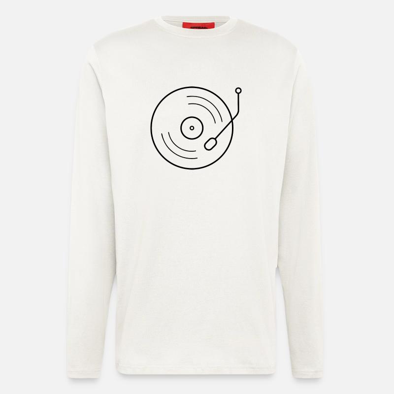 Turntable Vinyl - Langarmshirt - made by SPREAD  - OFF WHITE