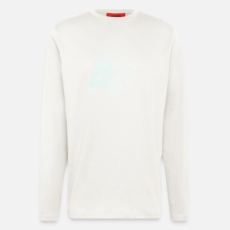 Abstrakter Wal - Langarmshirt - made by SPREAD  - OFF WHITE