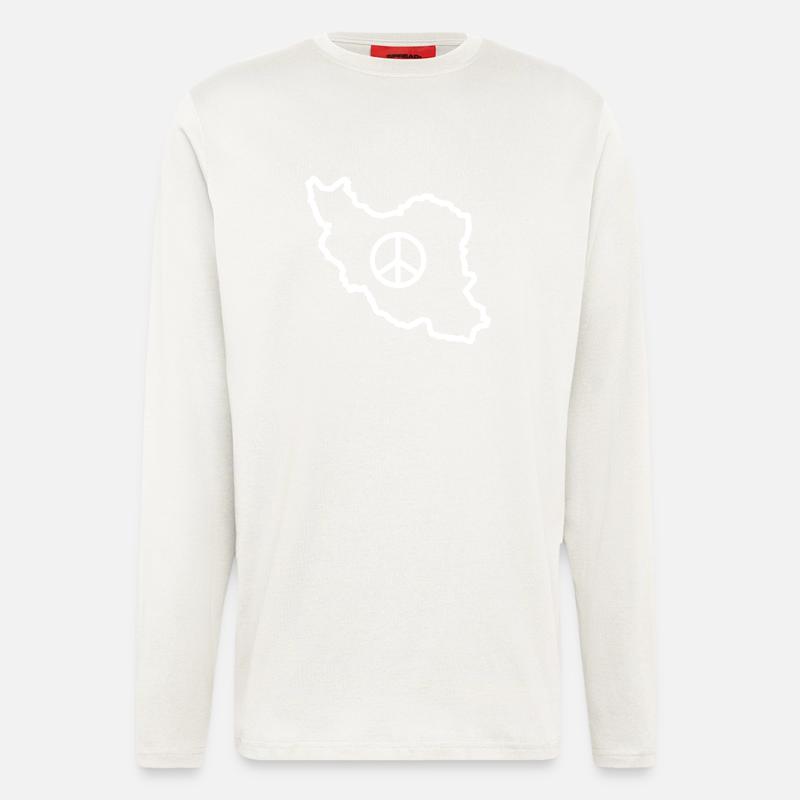 Iran Frieden - Langarmshirt - made by SPREAD  - OFF WHITE
