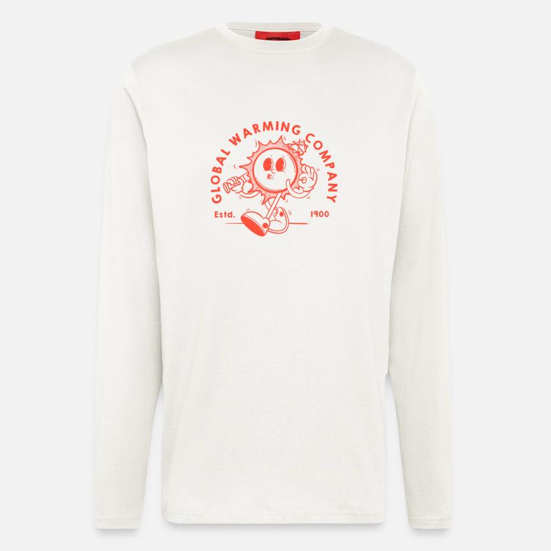 Globale Erwärmung 2 - Langarmshirt - made by SPREAD  - OFF WHITE