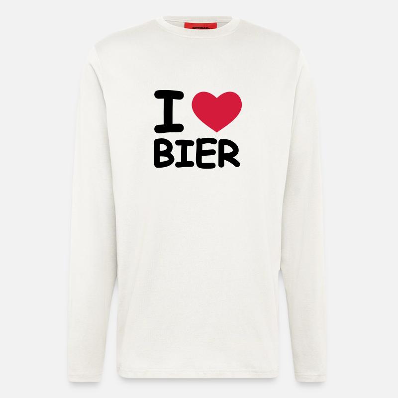 I Love Bier - Langarmshirt - made by SPREAD  - OFF WHITE
