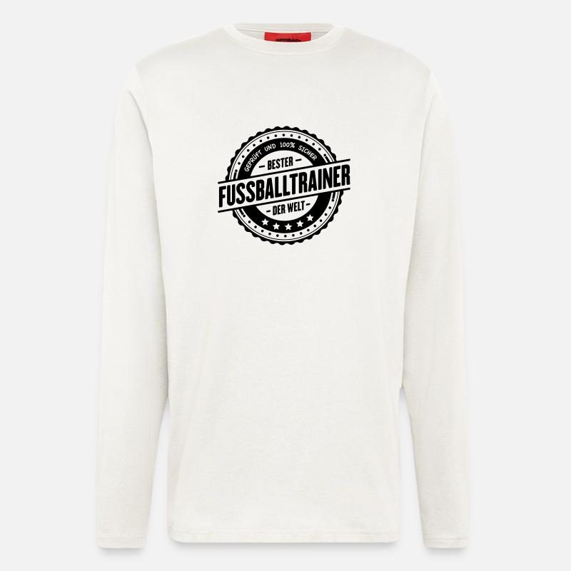 Bester Fussballtrainer - Langarmshirt - made by SPREAD  - OFF WHITE