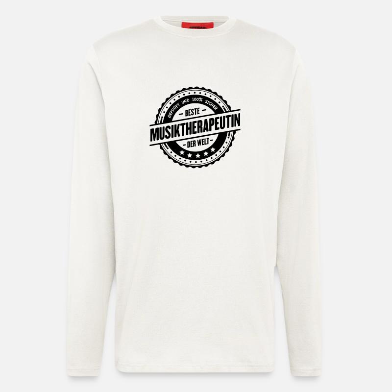 Beste Musiktherapeutin - Langarmshirt - made by SPREAD - OFF WHITE