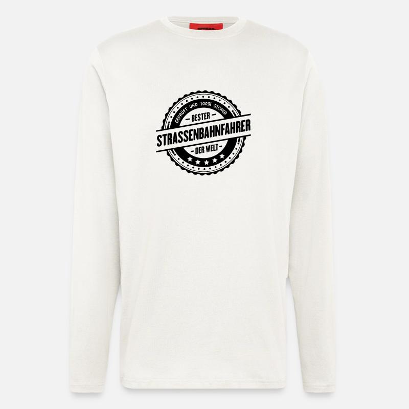 Bester Strassenbahnfahrer - Langarmshirt - made by SPREAD  - OFF WHITE