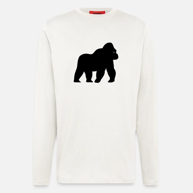 Gorilla Silhouette - Longsleeve - made by SPREAD  - OFF WHITE