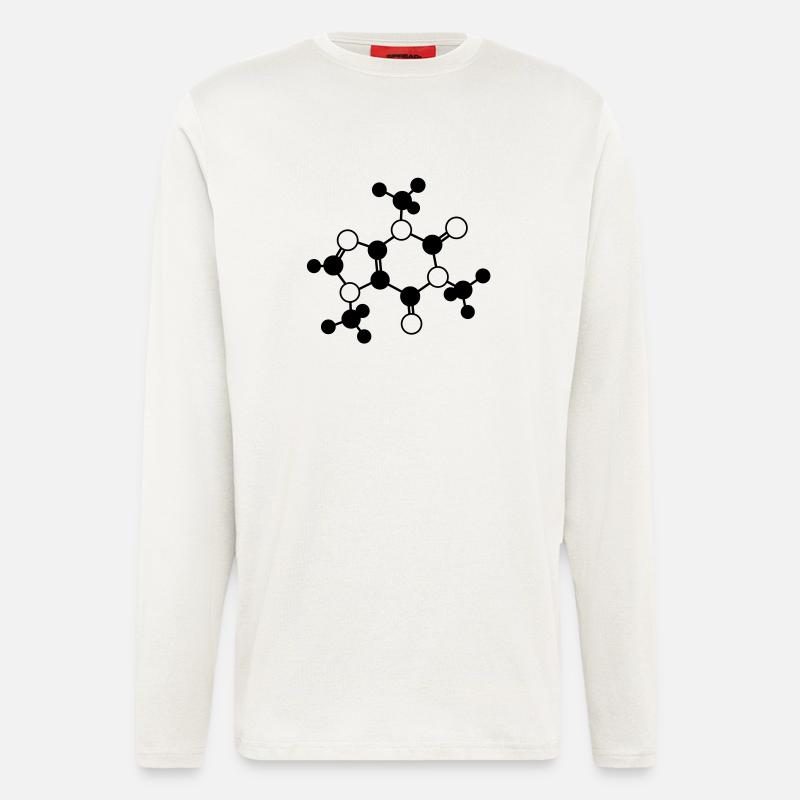 Caffeine - molecule - 1c - Longsleeve - made by SPREAD  - OFF WHITE