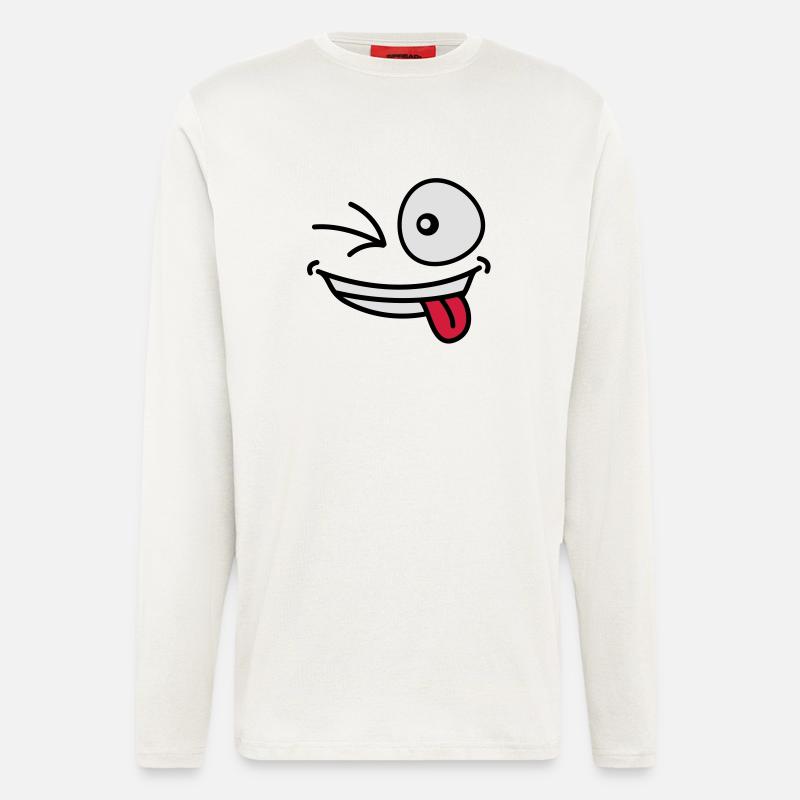 crazy_grin_face - Langarmshirt - made by SPREAD  - OFF WHITE