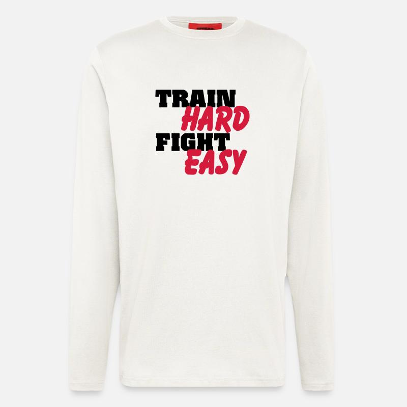 Train hard, fight easy - Longsleeve - made by SPREAD - OFF WHITE