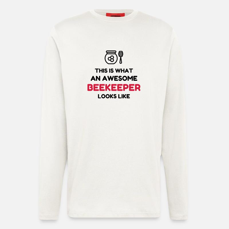 Beekeeping Beekeeper Bee Imker Apiculture - Longsleeve - made by SPREAD  - OFF WHITE
