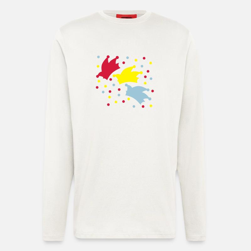 Narrenkappe / Konfetti / Fasching - Langarmshirt - made by SPREAD  - OFF WHITE