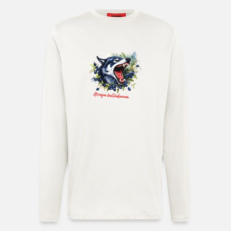 Wolfsbeere – Atropa belladonna - Langarmshirt - made by SPREAD  - OFF WHITE