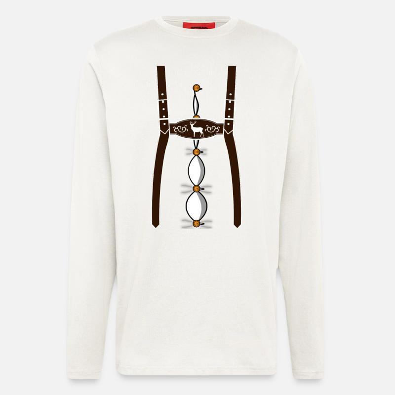 Lederhose - Langarmshirt - made by SPREAD  - OFF WHITE