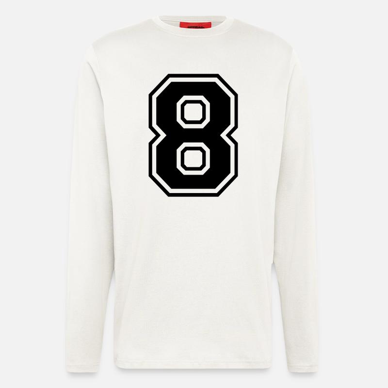 Nummer 8 - Langarmshirt - made by SPREAD  - OFF WHITE