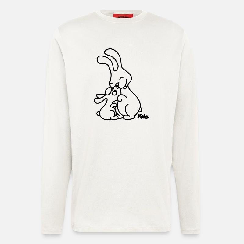Hase und Häschen - Longsleeve - made by SPREAD  - OFF WHITE