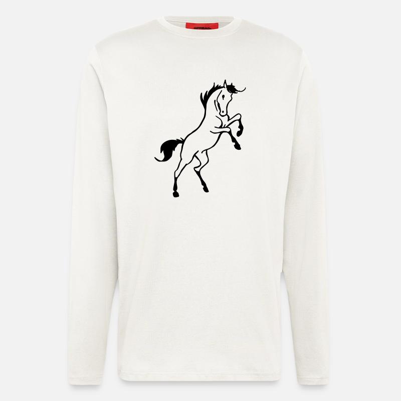 Prancing Horse - Langarmshirt - made by SPREAD  - OFF WHITE