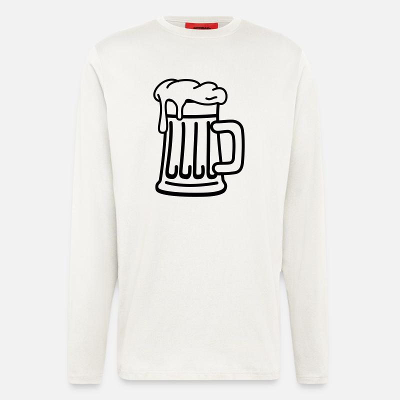 bier_f1 - Langarmshirt - made by SPREAD  - OFF WHITE