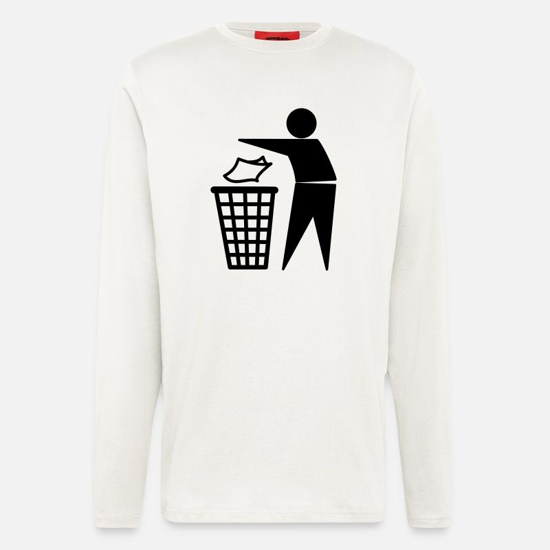 Mülleimer - Langarmshirt - made by SPREAD  - OFF WHITE