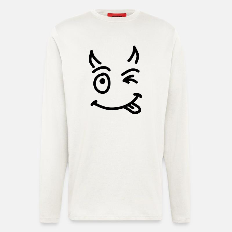 little_devil_smile_sc1_d - Longsleeve - made by SPREAD  - OFF WHITE