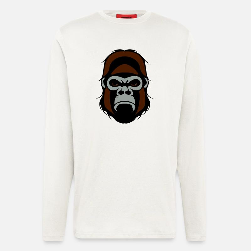 Gorilla agro head - Longsleeve - made by SPREAD  - OFF WHITE