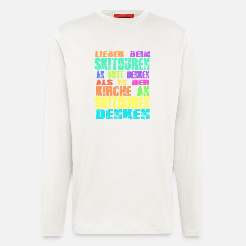 Skitouren Kirche - Langarmshirt - made by SPREAD - OFF WHITE