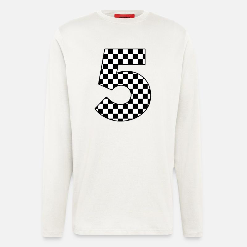 Nummer 5 Plaid - Langarmshirt - made by SPREAD  - OFF WHITE
