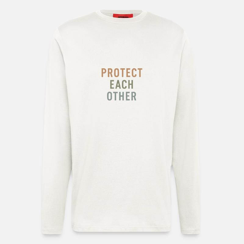 protect each other Gift - Longsleeve - made by SPREAD  - OFF WHITE