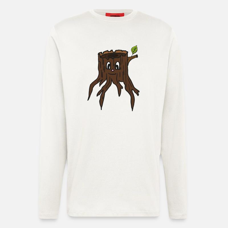 Der kleine Baumstumpf BOB - Langarmshirt - made by SPREAD  - OFF WHITE