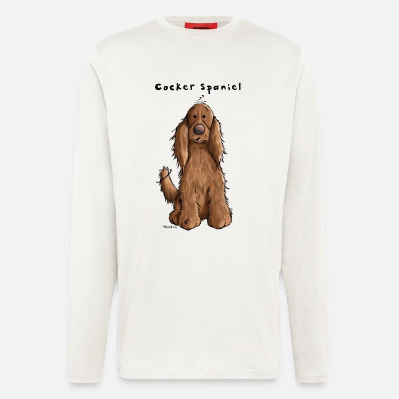 Funny Cocker Spaniel - Longsleeve - made by SPREAD  - OFF WHITE