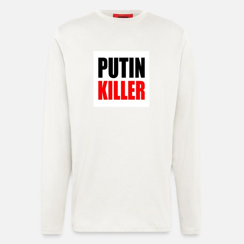 Putin killer - Langarmshirt - made by SPREAD - OFF WHITE