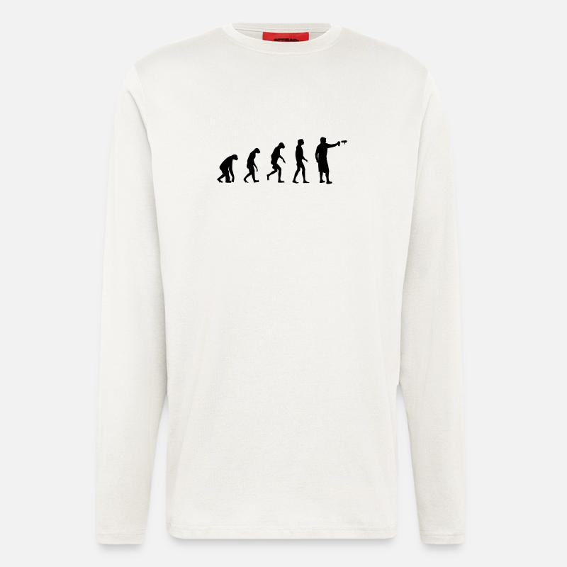 Evolution de Graffiti/ Streetart / Bombing - Manches longues bio décontracté fabriqué en UE - OFF WHITE