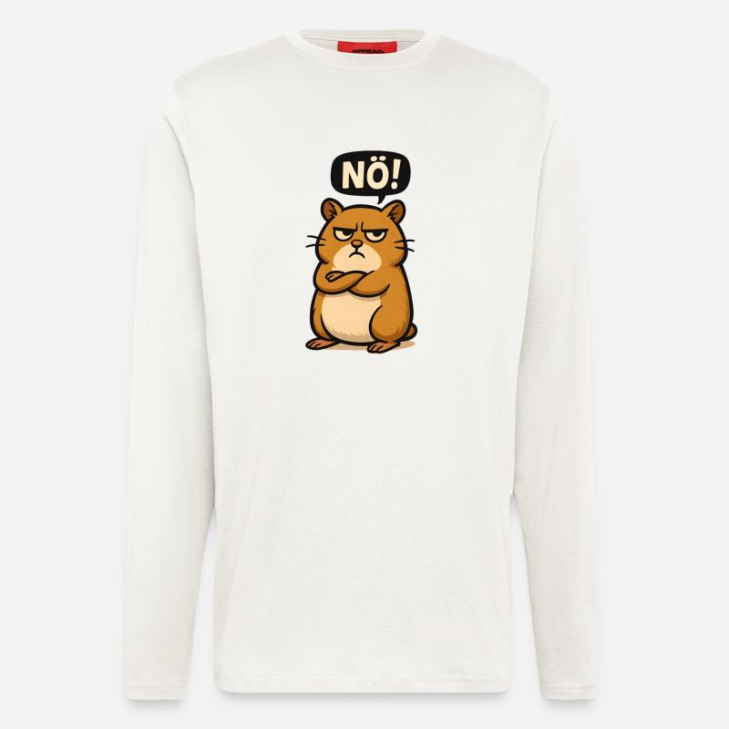 Hamster Einfach Nö Statement Meme - Langarmshirt - made by SPREAD  - OFF WHITE