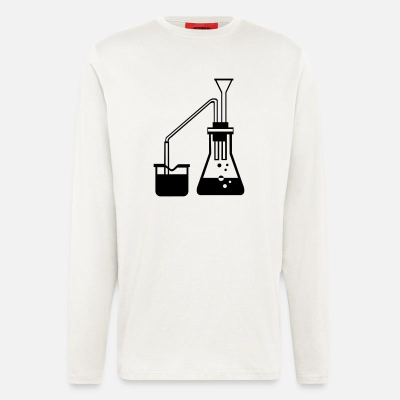 Chemie Experiment Geschenkidee Substanz mischen - Manches longues bio décontracté fabriqué en UE - OFF WHITE
