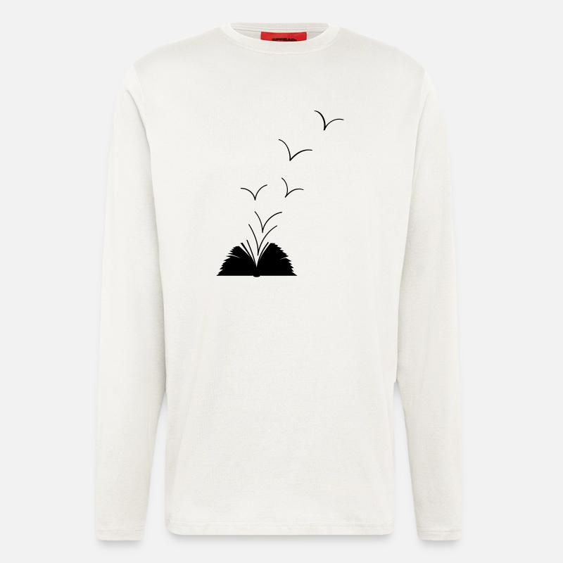 Offenes Buch - Langarmshirt - made by SPREAD  - OFF WHITE