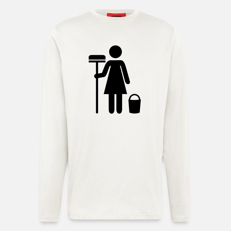 Putzfrau - Langarmshirt - made by SPREAD  - OFF WHITE