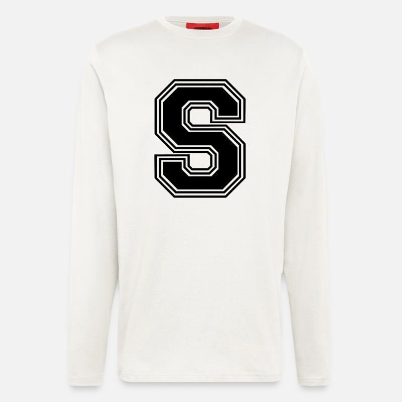 S_Buchstabe_S_(w31) - Langarmshirt - made by SPREAD  - OFF WHITE