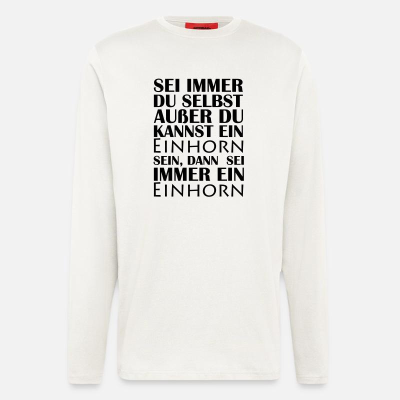 einhorn_sein_01 - Langarmshirt - made by SPREAD - OFF WHITE