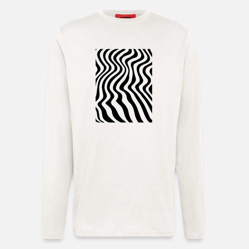 Databending Lines - Langarmshirt - made by SPREAD  - OFF WHITE