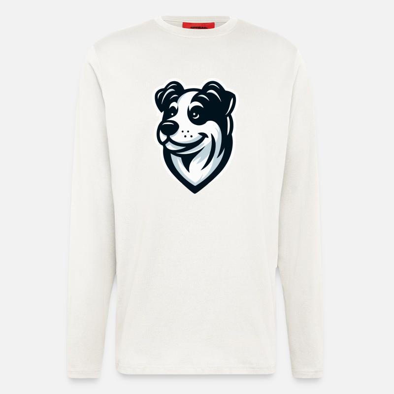 Hündchen: Illustration eines Freundes - Langarmshirt - made by SPREAD  - OFF WHITE