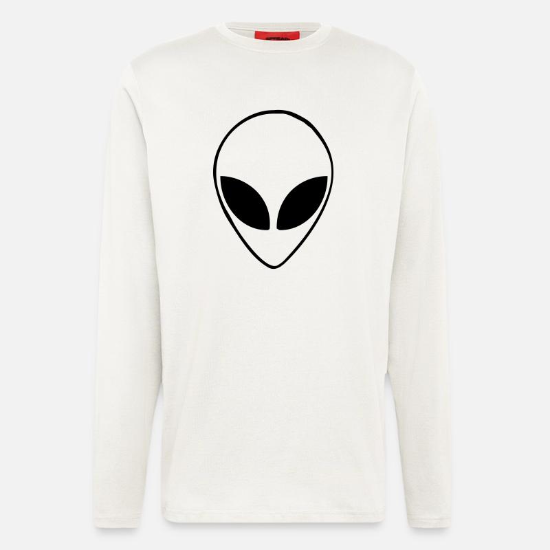 Alien Kopf - Langarmshirt - made by SPREAD  - OFF WHITE