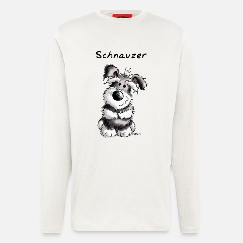 Fröhlicher Schnauzer - Langarmshirt - made by SPREAD  - OFF WHITE