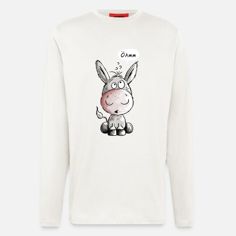 Öhmmm Esel - Eselchen - Comic - Tiere - Langarmshirt - made by SPREAD  - OFF WHITE