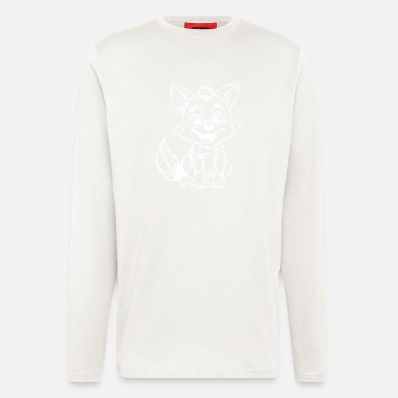 Little cute smiling fox - Longsleeve - made by SPREAD  - OFF WHITE