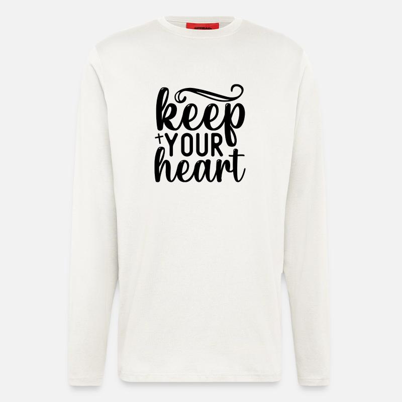 keep your heart - Langarmshirt - made by SPREAD  - OFF WHITE